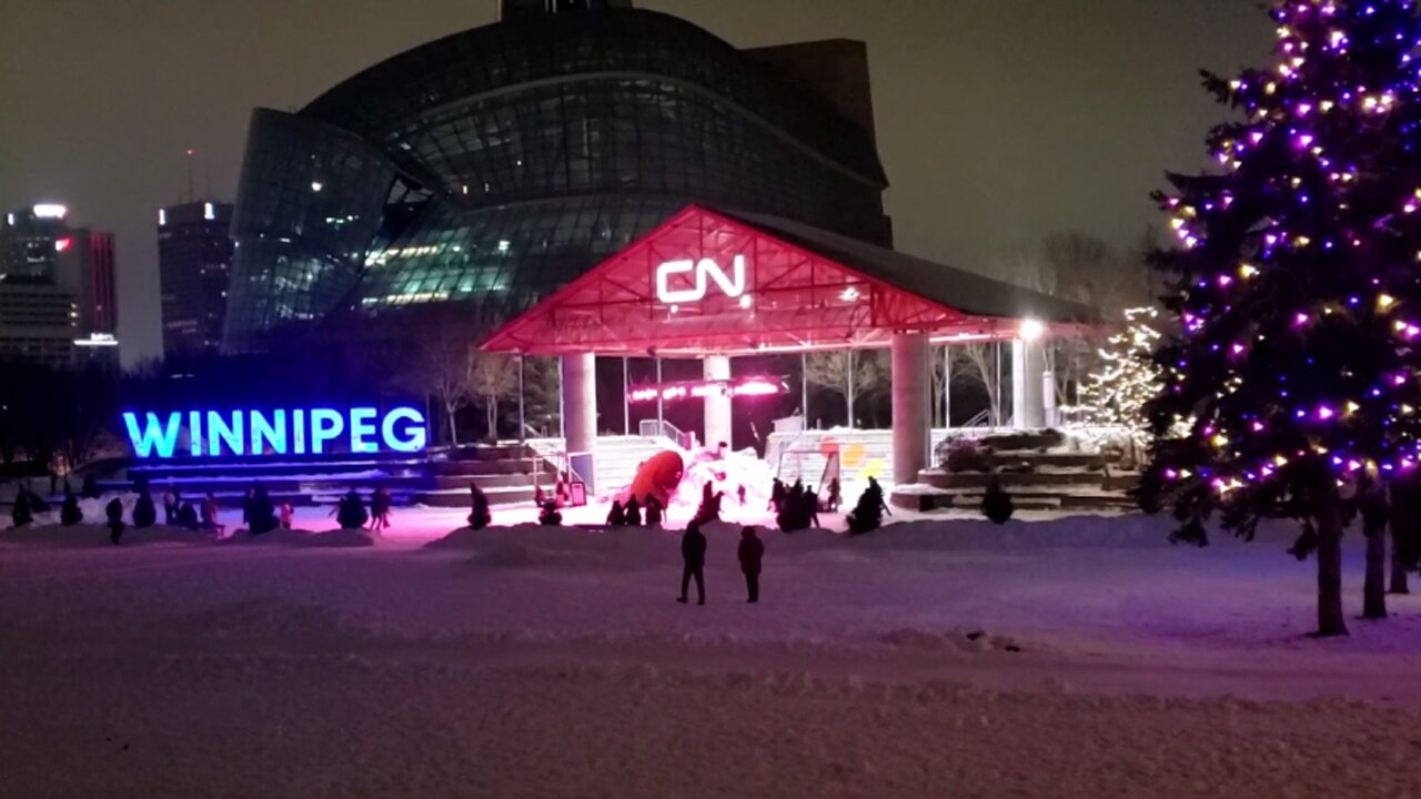 Winnipeg, Canada - The Forks, Winter Lights & Ice Skating 2024