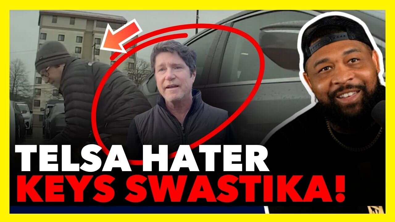Vandal BUSTED Keying Sw*stika Onto Tesla