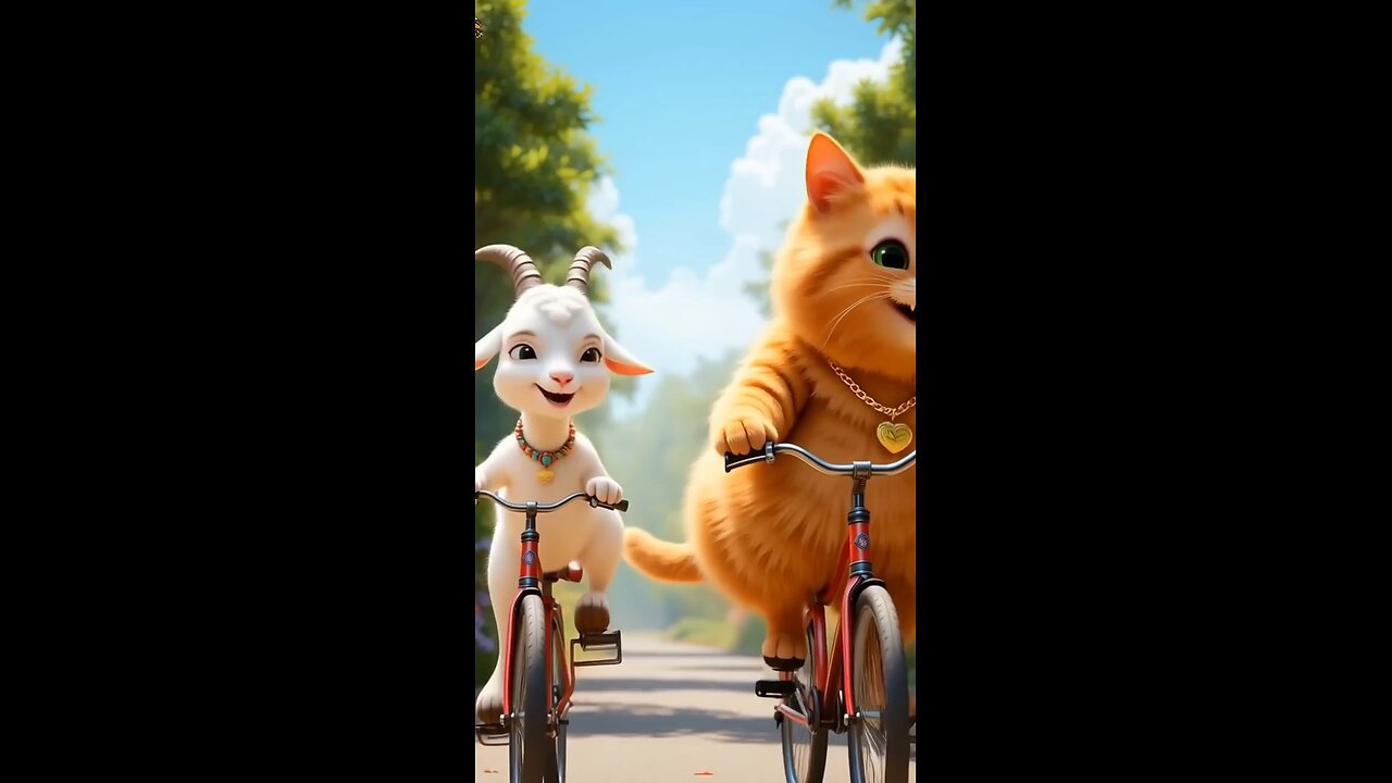 Ai animation cat video and the Goat 🐐#3danimation #catcartoon #aicat #cat