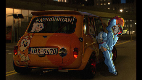 Furry playing raging games: GT7 and furry art