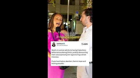 Woman admits that she regrets her abortions