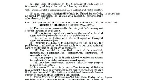 "Unveiling the Truth: DOD-Funded Bio Warfare's Impact on US Population Reduction"