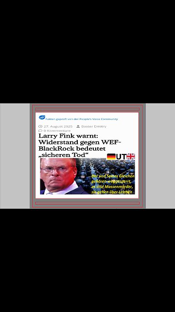 🇩🇪UT🇬🇧Der und Seines Gleichen gehören weggesperrt, es sind Massenmörder sie gehen über Leichen