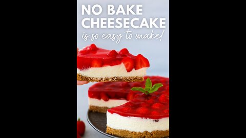 The Easiest No-Bake Strawberry Cheesecake Ever 🍓😍