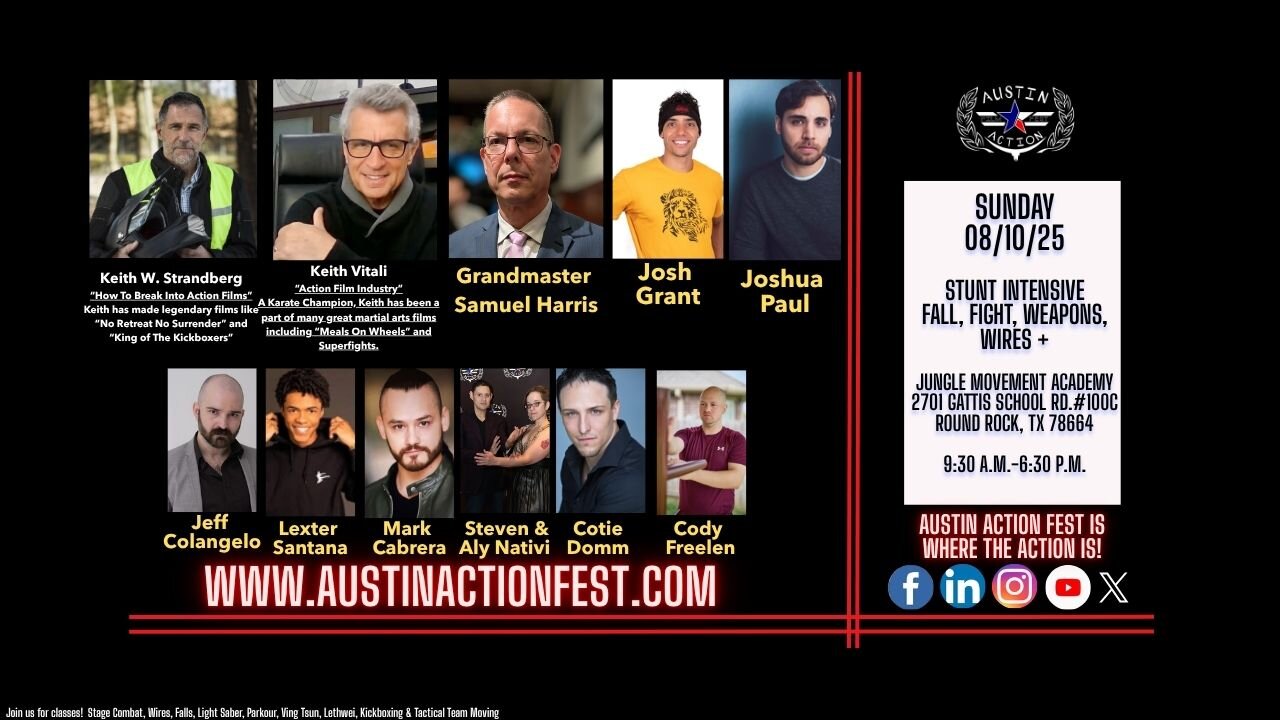 Do not miss the 2025 Austin Action Fest Stunt Intensive!