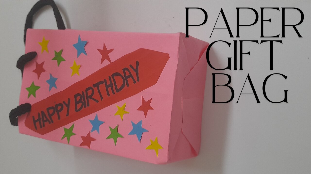 How to Make a Paper Gift Bag | Easy DIY Craft with Handles