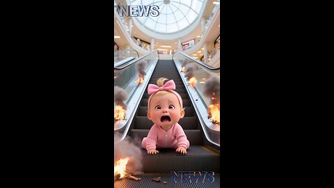 বড়ো একটা শপিংমলে আগুন ‌লেগে গেছে। ছোট শিশু এলিনা। শপিংমলের সিঁড়ির উপর বসে চিৎকার করছে।