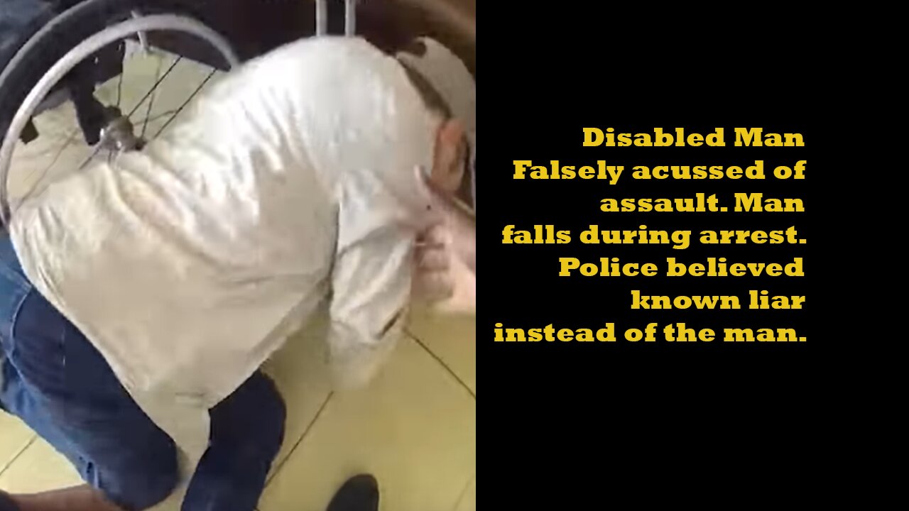 Paralyzed man accused of kicking down door, says liar.