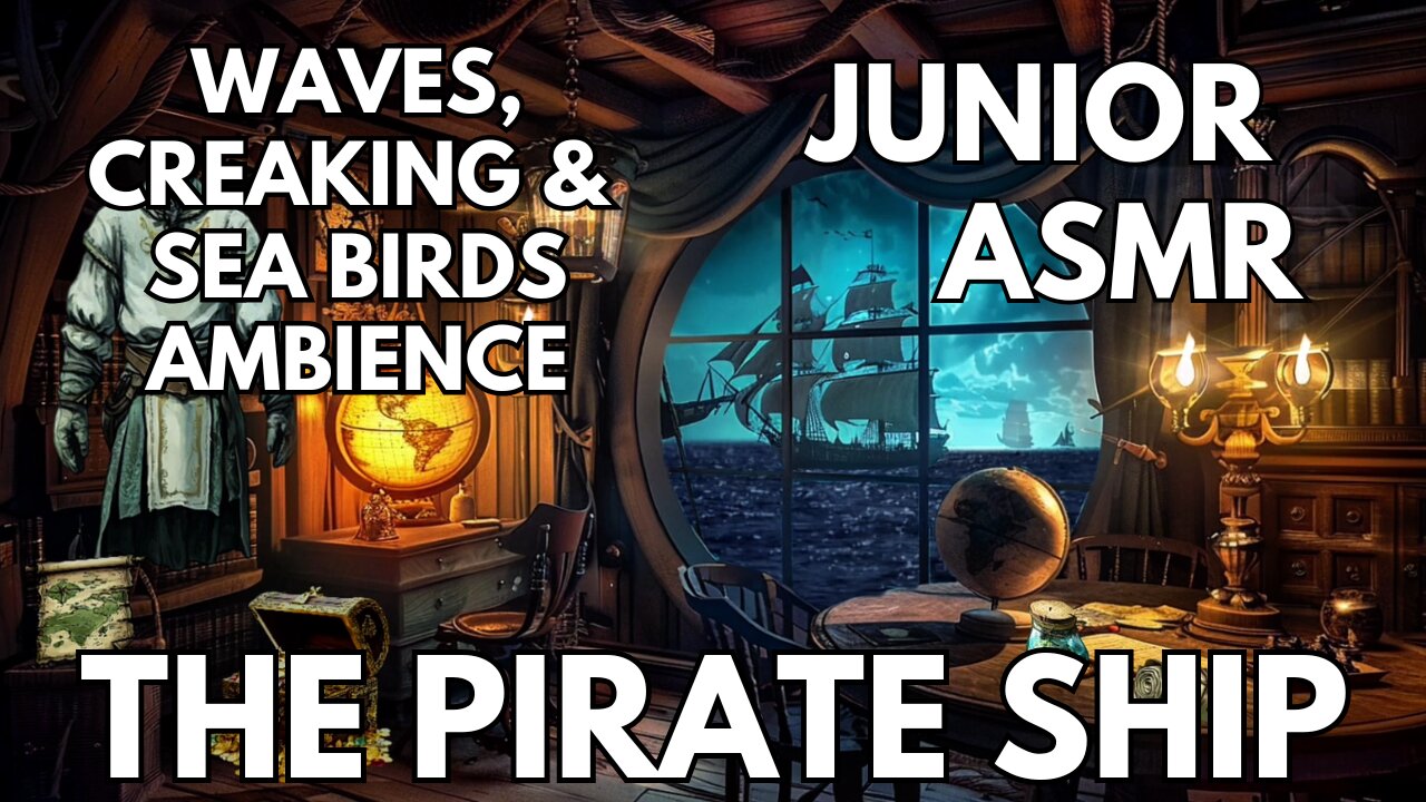 🏴‍☠️ Pirate Ship Ambience | Ocean Waves, Seagulls & Creaking Wood | Junior Springtime ASMR