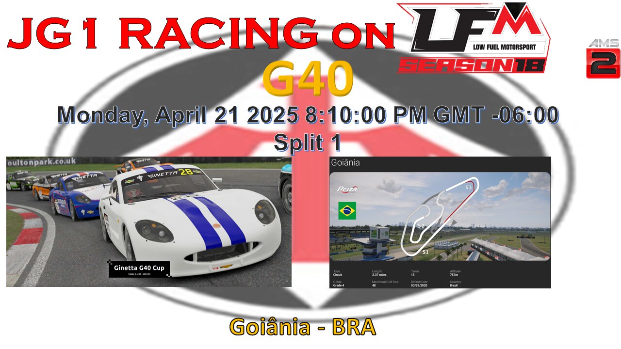JG1 RACING on LFM - G40 - Goiânia - BRA - Split 1