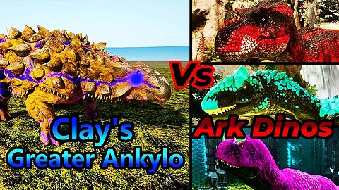 Clay's ANKYLO Vs Ark Dinos | Ark Survival Ascended | Ark Mods | Ark Battles | Gameplay