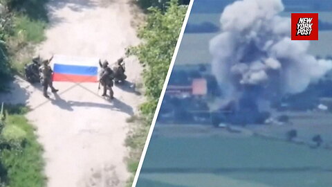 Drone videos show Russia's recent advances in Ukraine
			