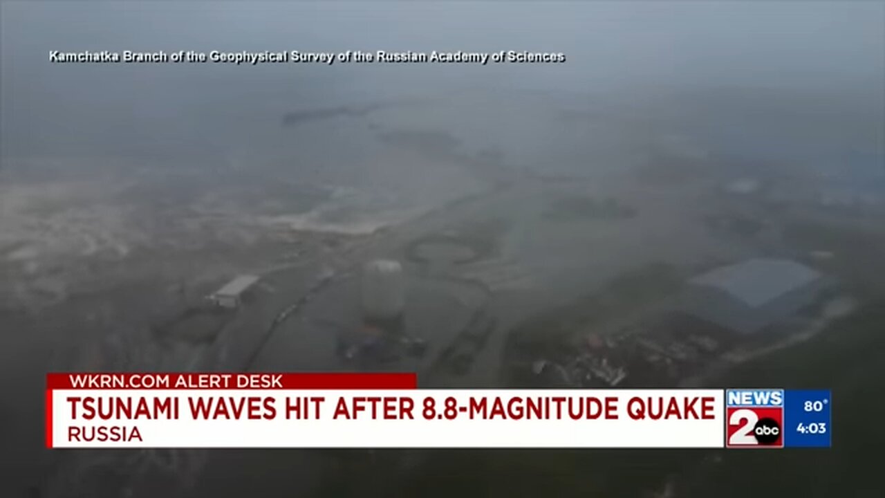 Tsunami waves hit after 8.8-magnitude earthquake in Russia