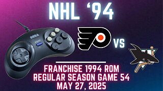 NHL '94 Franchise League (1994) - Flyers (IAmDroot) at Sharks (Len) {Genesis} Game 54 (OT!)