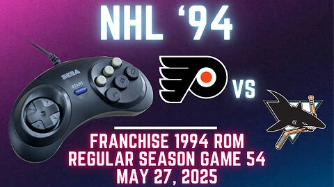 NHL '94 Franchise League (1994) - Flyers (IAmDroot) at Sharks (Len) {Genesis} Game 54 (OT!)
