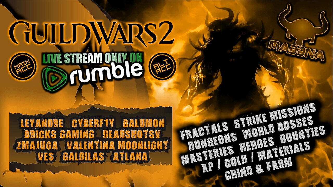 GUILD WARS 2 MASH UP MAIN / ALT ACC we got LEPI336 & PROFITZTV with us on GW2 NOW!!!