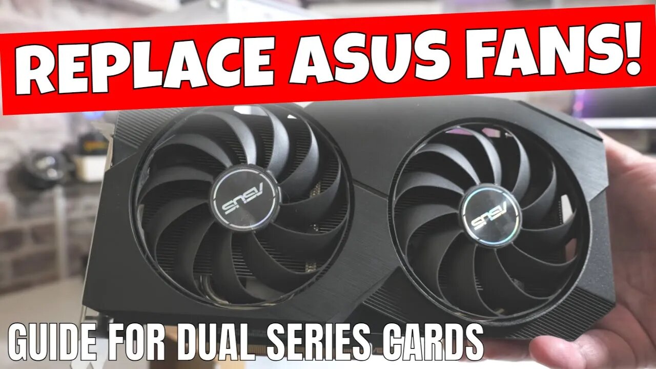 How To Fix Or Replace ASUS DUAL GPU Fans RX6600 RX6700 RTX 4070 Etc