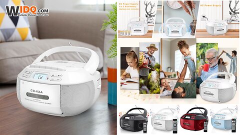 📀 Portable Bluetooth Boombox: CD, Tape, Radio & More! 🎵