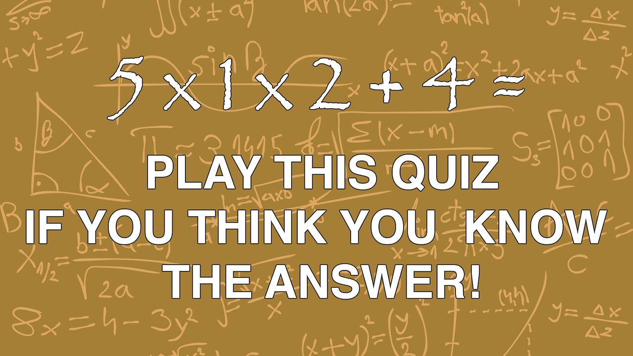 Difficult Mathematics Quiz