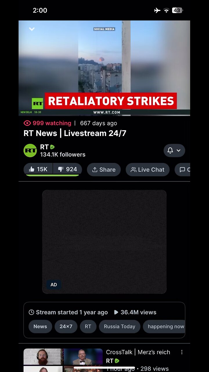 RT news 06/06/2025 Russia Ukraine