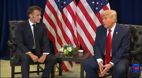 President Trump has a Pull-Aside with the President of France