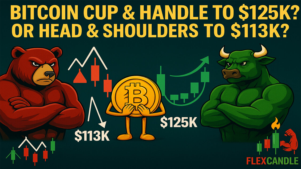 Bitcoin’s Next Big Move: $125K or $113K? | Cup & Handle vs. Head & Shoulders 🚀 EP. 159