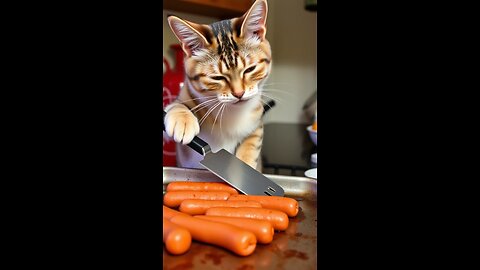 Chef Whiskers Makes a Hotdog