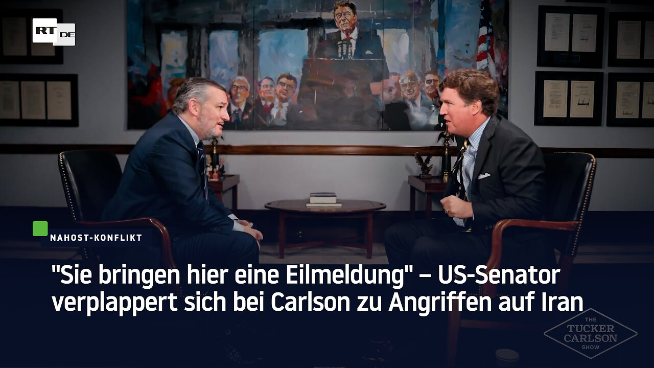 "Sie bringen hier eine Eilmeldung" – US-Senator verplappert sich bei Carlson zu Angriffen auf Iran