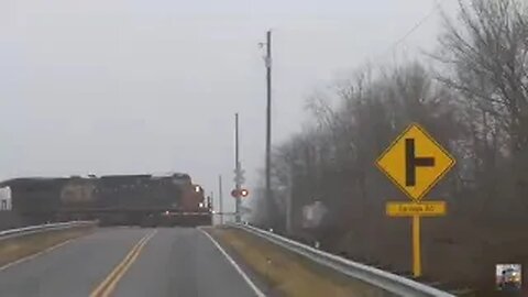 CSX M331 Intermodal/Manifest Mixed Freight Train from Creston, Ohio December 24, 2023