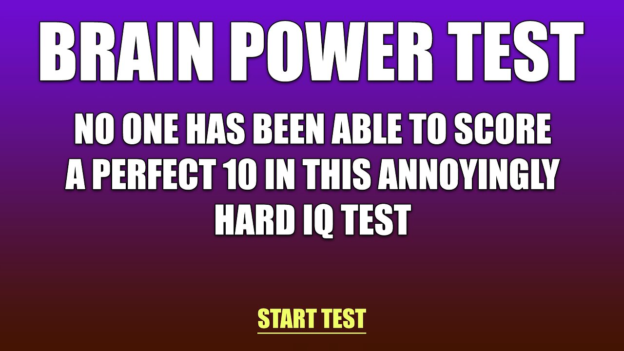Brain Power Test