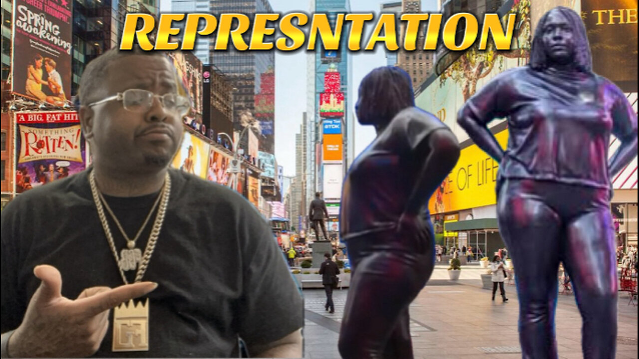 12ft black woman statue in the middle New York Time Square, Conservatives and Liberals react.....