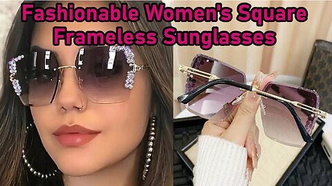 Customer review about this 1 Pair Of Stylish Women'S Square Rimless Gradual Lens Glasses