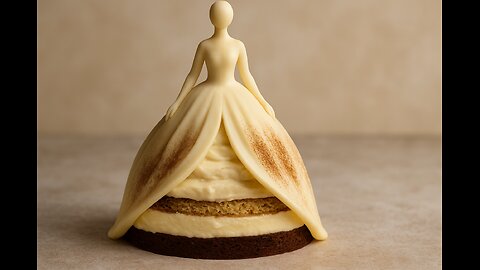 White Chocolate Tiramisu Lady Cake | Viral Dessert Art | Brian M. Inspired