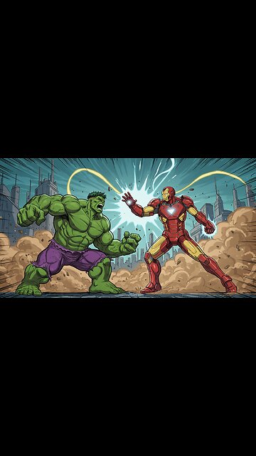 Epic Comic Animation: Super Hulk vs Colossal IronMan 💥