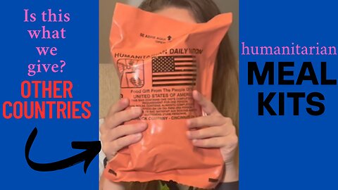 MREats Is this what we give other countries? Humanitarian meal package