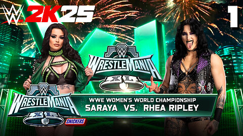 WWE 2K25 WWE World Championship - Saraya vs Rhea Ripley.