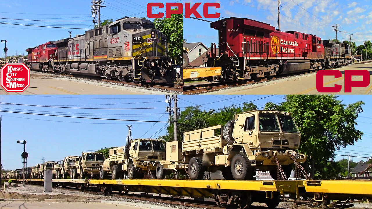 KCSM 4537 (Gray Ghost) Leads CSX S568 (Military Train) through Lawrenceburg IN