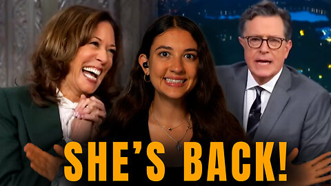 Kamala Harris CACKLES Her Way Through Stephen Colbert's Show