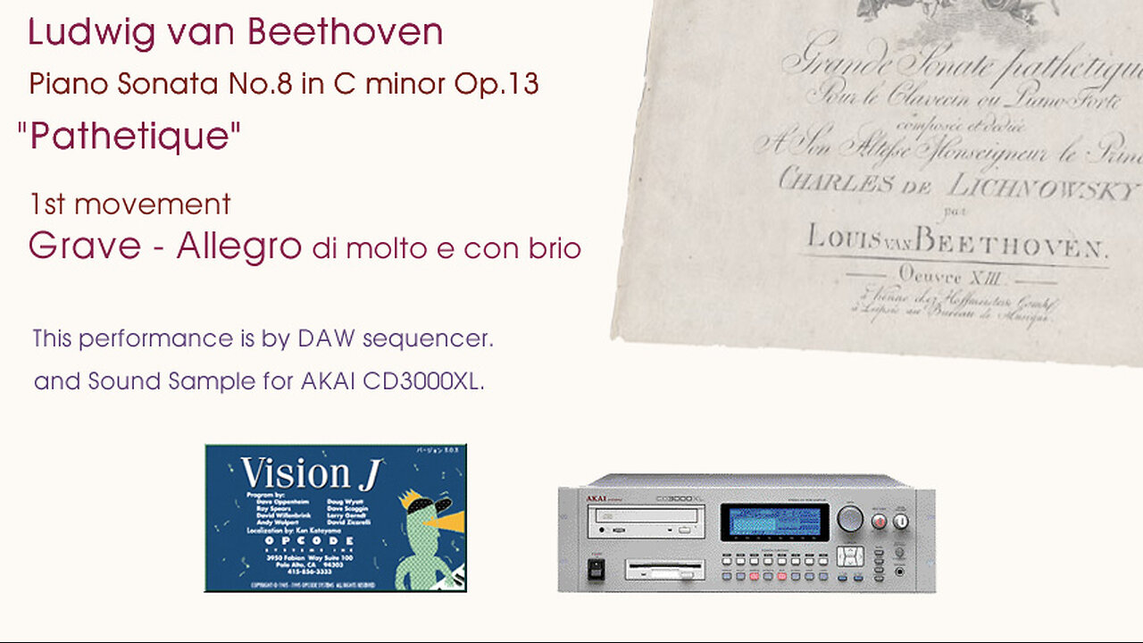 Performance using DAW sequencer, Beethoven "Pathetique"