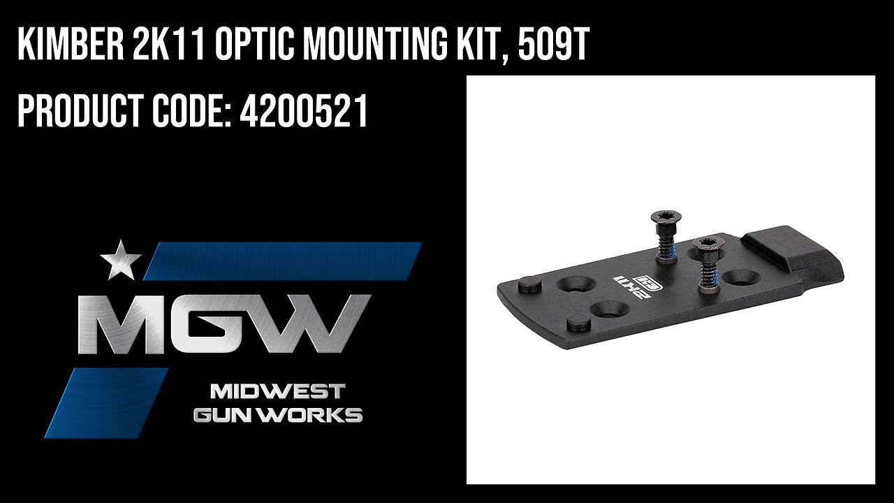 Kimber 2K11 Optic Mounting Kit, 509T - 4200521
