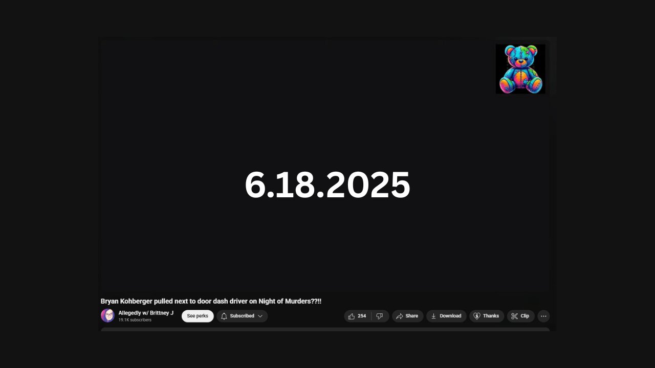 BRYAN KOHBERGER STREAM 6.18.25