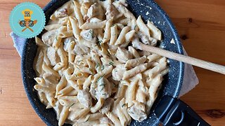 Penne Pasta With Chicken And Cream Cheese / Πένες Με Κοτόπουλο Και Τυρί Κρέμα
