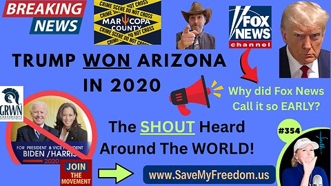 #354 TRUMP WON 2020! Fox News Called Arizona BEFORE Maricopa County Election Day Ballot RESULTS Received & Only 1st Batch Early Ballots BEFORE Election Day Were…Why? They Set Narrative For “Believable Biden Win” + 58,550 Ballots Were ILLEGAL!