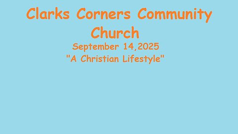 09/14/2025 A Christian Lifestyle