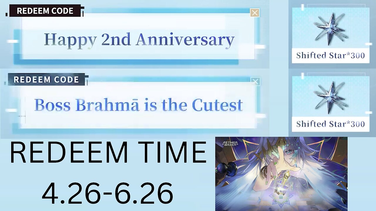 2nd Anniversary Codes (Aether Gazer)