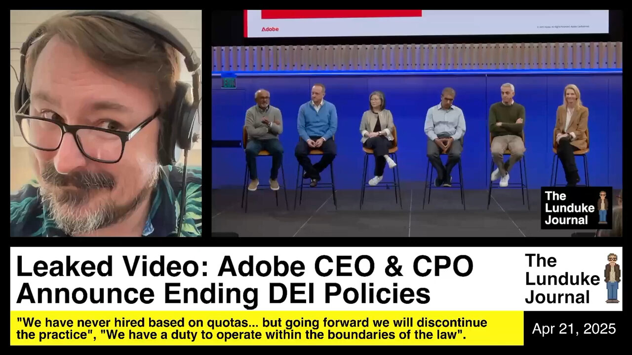 Leaked Video: Adobe CEO & CPO Announce Ending DEI Policies