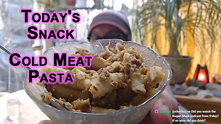 Today's Snack: Cold Meat Pasta [Food Eating ASMR Recipe]