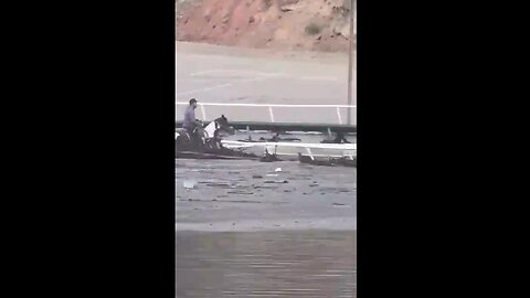 Locals capture Insane footage of man riding horse in dangerous flood waters to free other horses