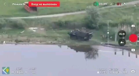 Russian recon soldiers snuck up and stole the American APC from Ukrainian soldier