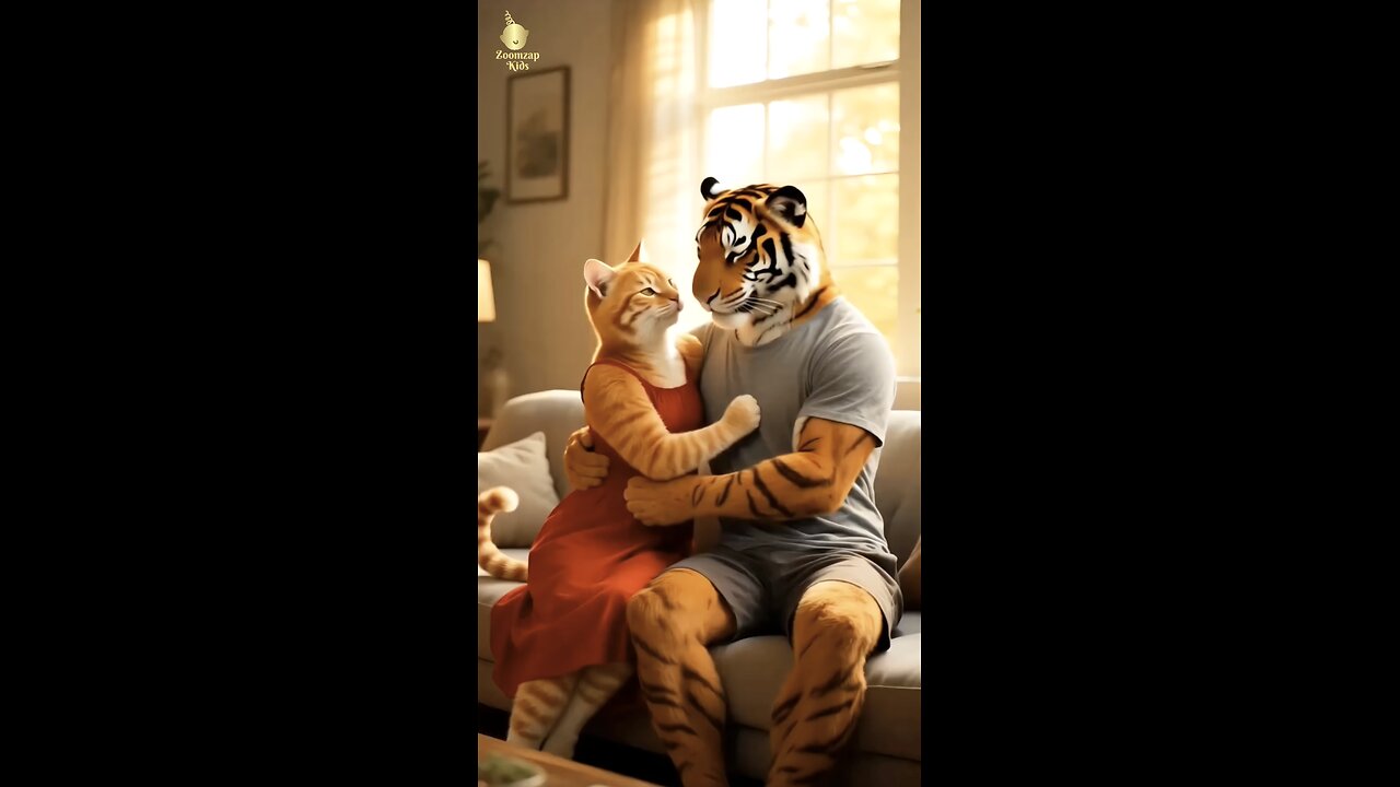 Ai animated cat funny video | Cat cheating lion 🥺#funny #pets #cat #wildlife #catshorts #trending